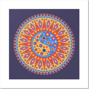 Yin Yang Mandala Posters and Art